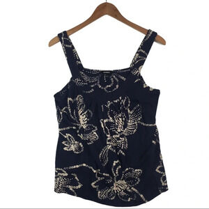 WS634 EXPRESS Floral Print Halter Top Blouse L